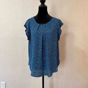 Alice Blue Blue Polka Dot Blouse